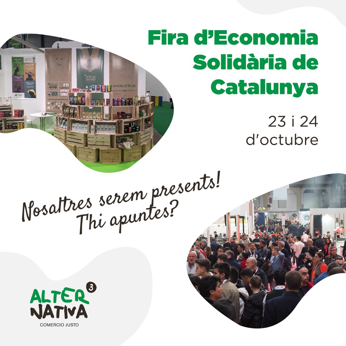 📣 ¡Ven a vernos a la Fira d’Economia Solidària de Catalunya (FESC)! ¡La FESC presencial será este fin de semana! ¿Dónde? En las instalaciones de la Fabra y Coats, St. Andreu, Barcelona. ¡Os esperamos a todas! 🙌 #FESC2021