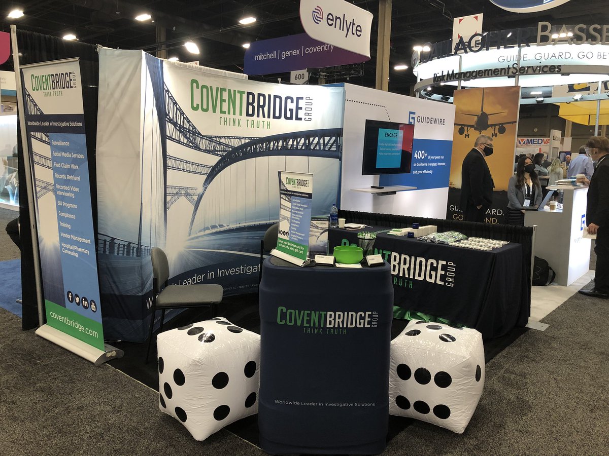 CoventBridgeGrp's tweet photo. Let the fun begin at #nwcdconf!
Make sure to stop by booth 518 to roll our giant dice - roll a pair for some CoventBridge Flair!
#MWCDC #investigations #insurancefraud #claims #workcomp #workerscomp #workcompclaims #workerscompensation #workerscompclaims https://t.co/BBBnDFsvf3