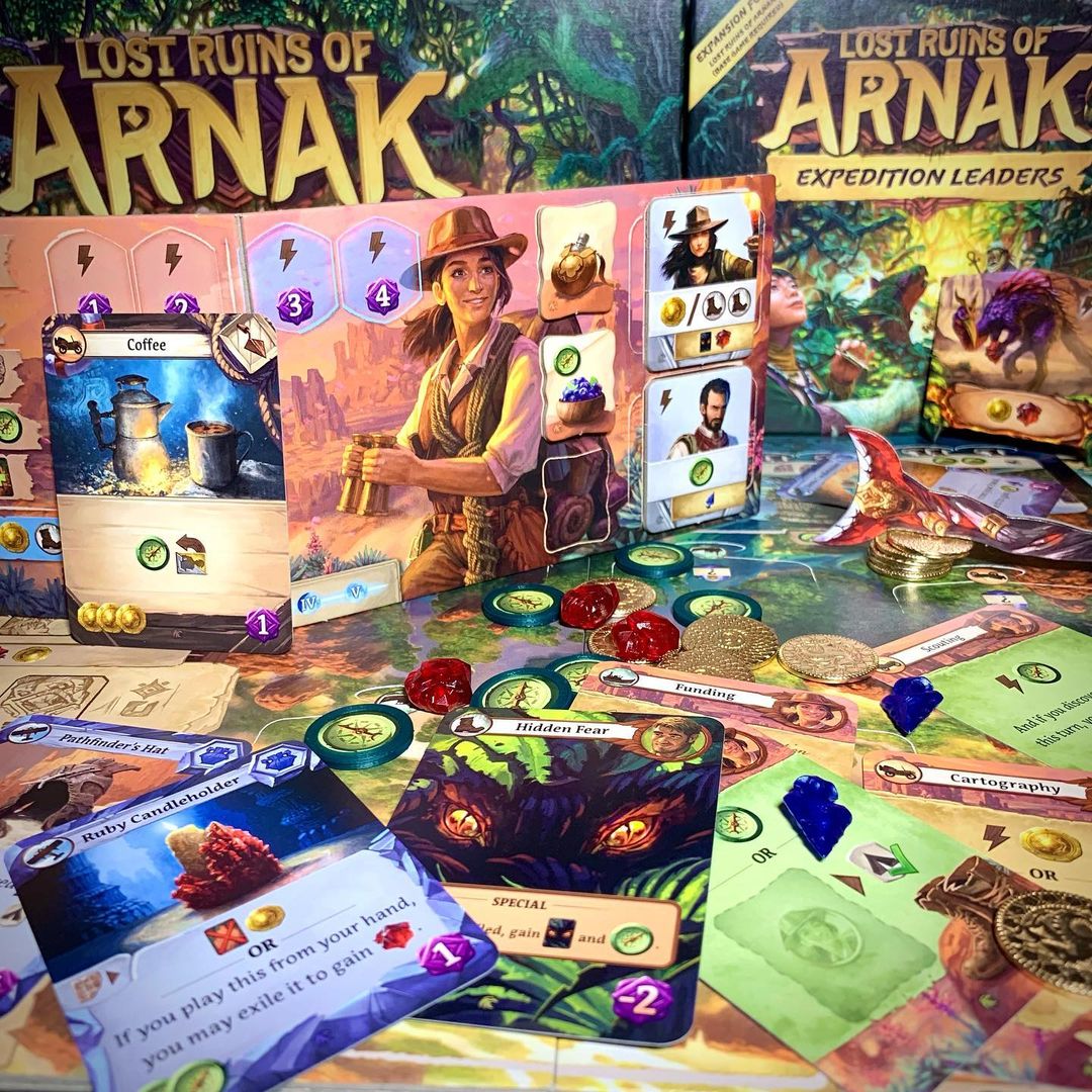 AsmodeeUK's tweet photo. We're so excited for the Lost Ruins of Arnak Expansion coming to the UK later this year! A hard question coming your way right now - favourite game expansion EVER? 👀🎲

📷: @brettspielfieber

#czechgamesedition #games #boardgames #boardgamers #asmodeeuk #tabletopgaming #gamers https://t.co/ANo0IkMI3Q