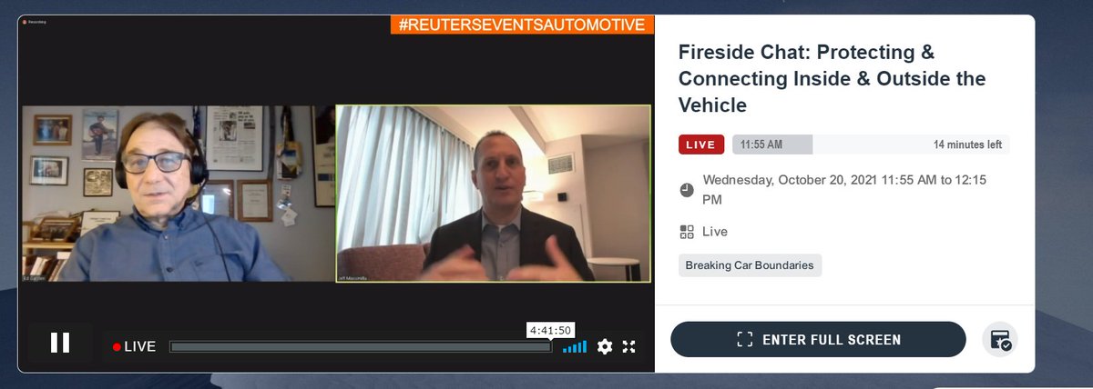 Franco_Detroit's tweet photo. It was wonderful to watch @EdGarsten talk with Jeffrey Massimilla today about personalization and subscriptions services with @OnStar. Be sure to check out the rest of the #ReutersEventsAutomotive conversation as part of @ReutersMomentum! https://t.co/uPsjL6ZJ2N
