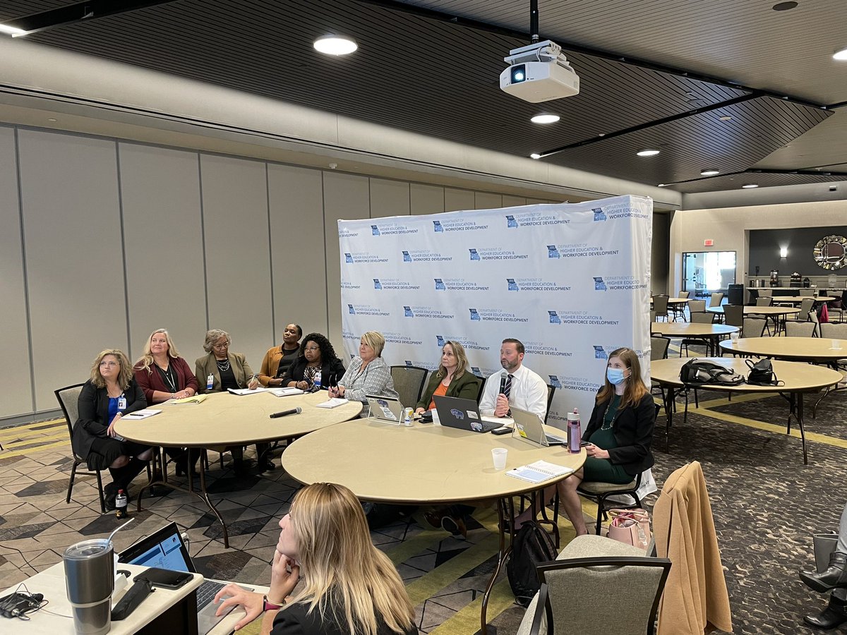 AllyssaMM's tweet photo. Live from Cape Girardeau…@MardyLeathers kicks off the OWD All staff meeting! We just concluded a great chapter of the last Town Hall today. At today’s meeting we are sharing the outcomes &amp; updates from OWD.  #MoWorkforce https://t.co/PKuMgwXaOq