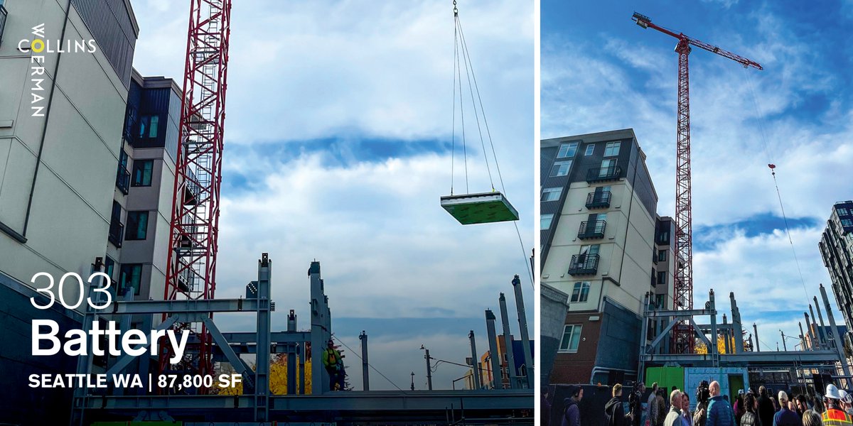 Yesterday, we got to watch and celebrate as the first panels were installed at 303 Battery, the first net zero high-rise apartment building in the world! Congratulations to the 303 Battery team on this incredible milestone! Learn more by visiting collinswoerman.com/303Battery
