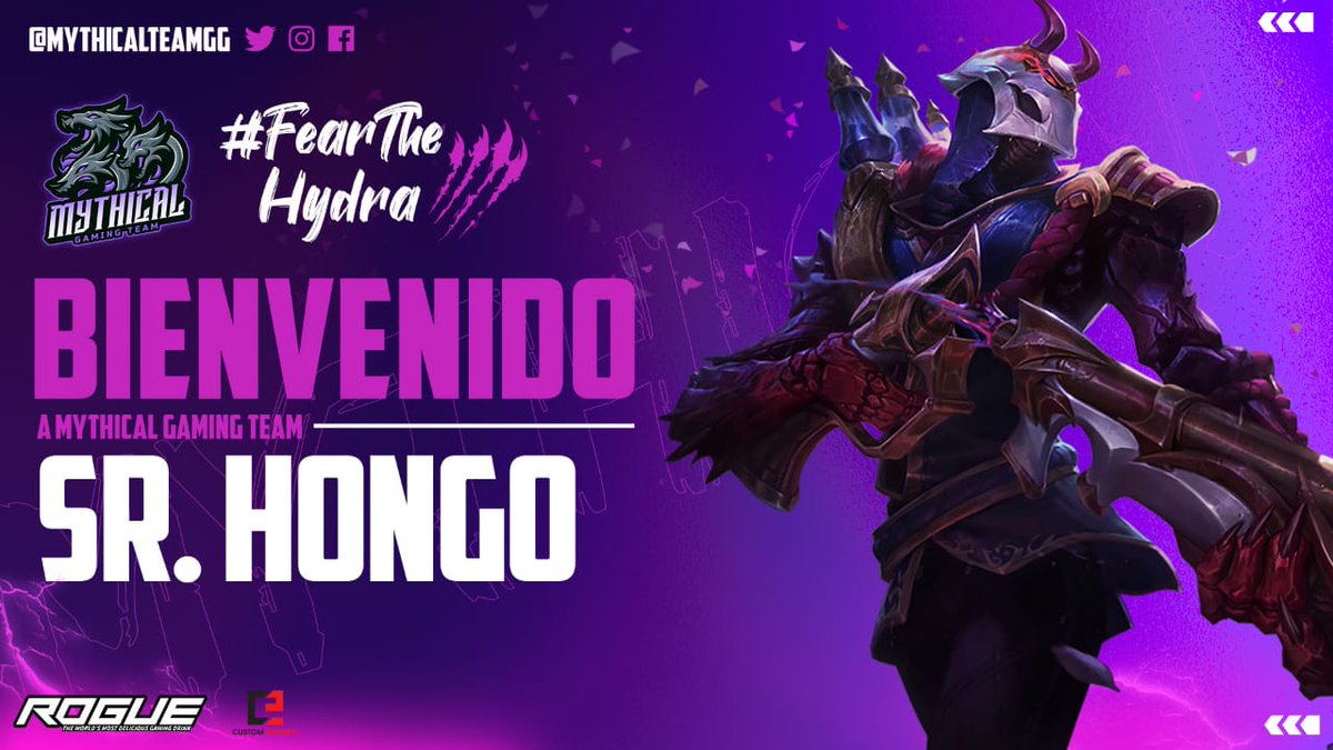 #WildRift | Presentacion

Le damos la bienvenida a nuestro nuevo refuerzo en Wild Rift region LAS. Directamente de Argentina y jugando los roles de AD Carry y Jungla, les presentamos a SR. HONGO @Hongo_bross 

🔥Bienvenido a Mythical Gaming🔥

#FearTheHydra

#wildriftlatam