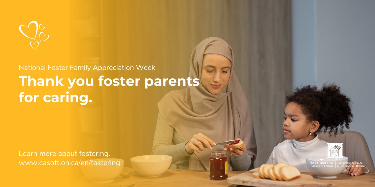 CASO_SAEO's tweet photo. When children cannot remain with their primary caregivers and kin placements are not available, foster families provide children and youth with a safe family setting during a difficult and confusing time.
#FosterFamilyWeek https://t.co/4ZBsxridNu