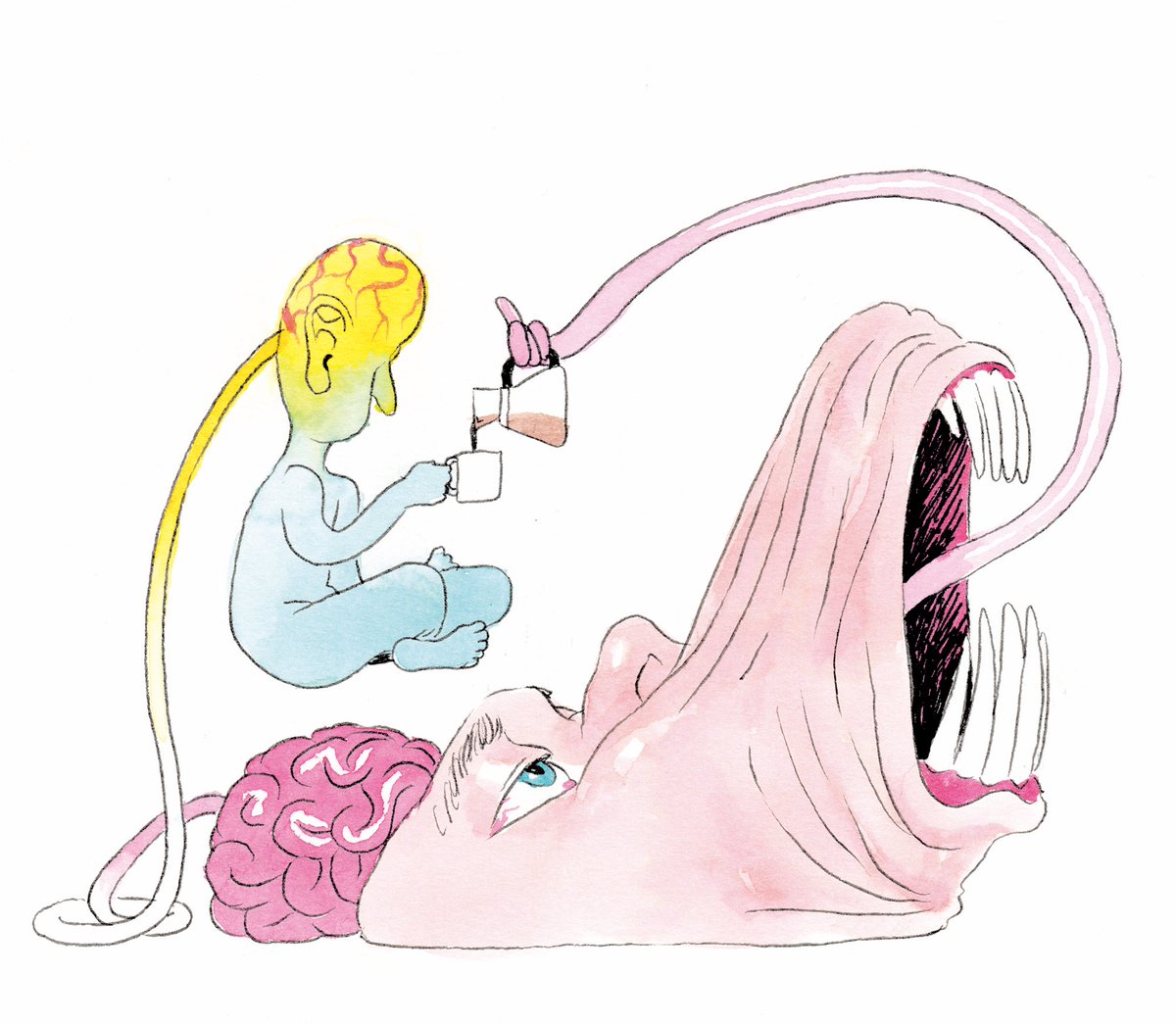 「カフェインは毒なのにおいしい 」|©︎我喜屋位瑳務のイラスト