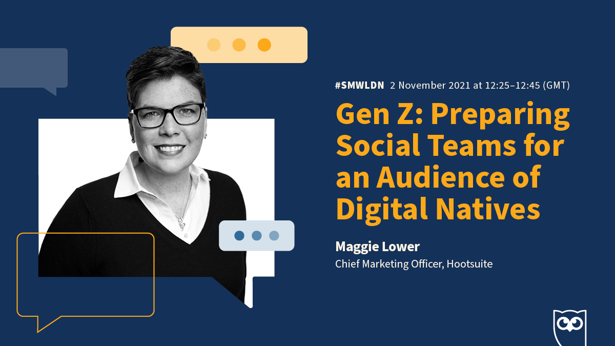 hootsuite's tweet photo. Believe it or not, the first wave of Gen Z is now graduating University 🤯 

Join Hootsuite CMO @maggiemlower at @Adweek's Social Media Week London as she discusses how social teams can get prepared for an audience of digital natives. #SMWLDN https://t.co/jrebkMRUpD https://t.co/jEPL1qzgP8