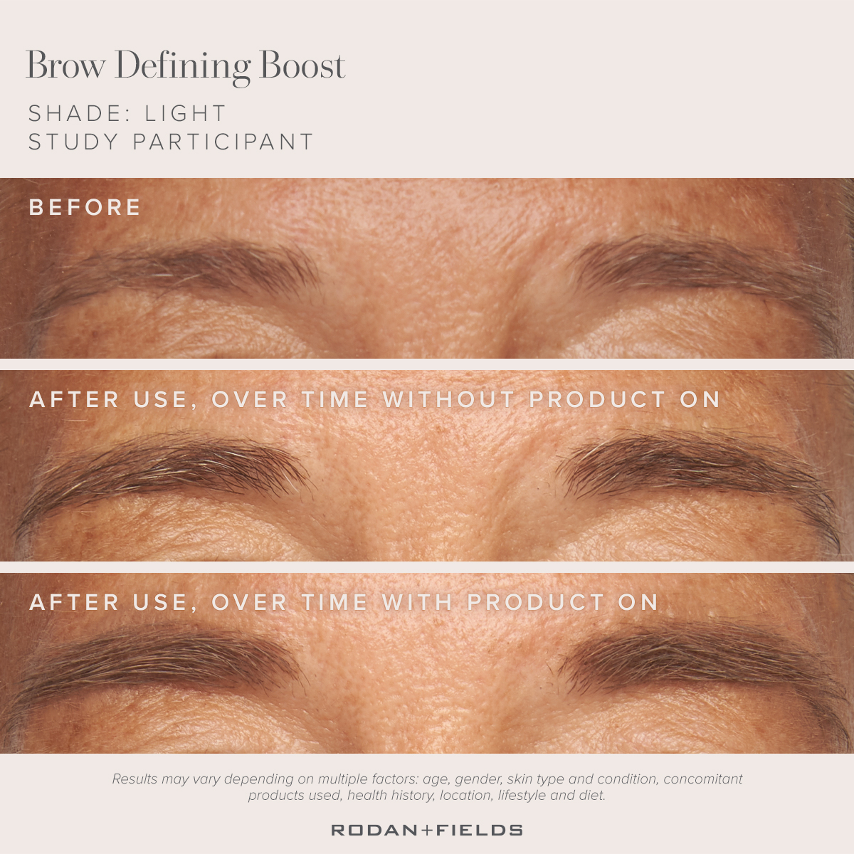 RodanFieldsHQ's tweet photo. These results are sure to raise a few brows. 👏
Brow Defining Boost gives the appearance of fuller, thicker + fluffier brows instantly + over time.
What shade are you adding to your cart -- light, medium, dark or black?
#BrowDefiningBoost #RodanandFields https://t.co/fx7TbU7Fj1