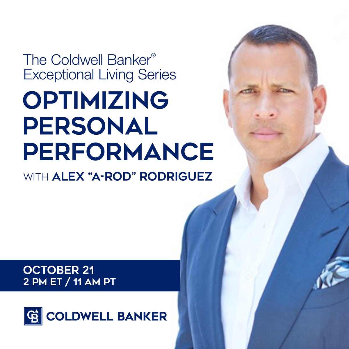 JamieDuran8's tweet photo. We are excited to launch our virtual @ColdwellBanker Exceptional Living Series with baseball legend and founder of A-Rod Corp, Alex Rodriguez, on October 21 at 11 AM PT! Space is limited. Register today: https://t.co/QnI88W9Q20 #cbrealtysocal #LeaveYourMark https://t.co/CpOBOQGXwP