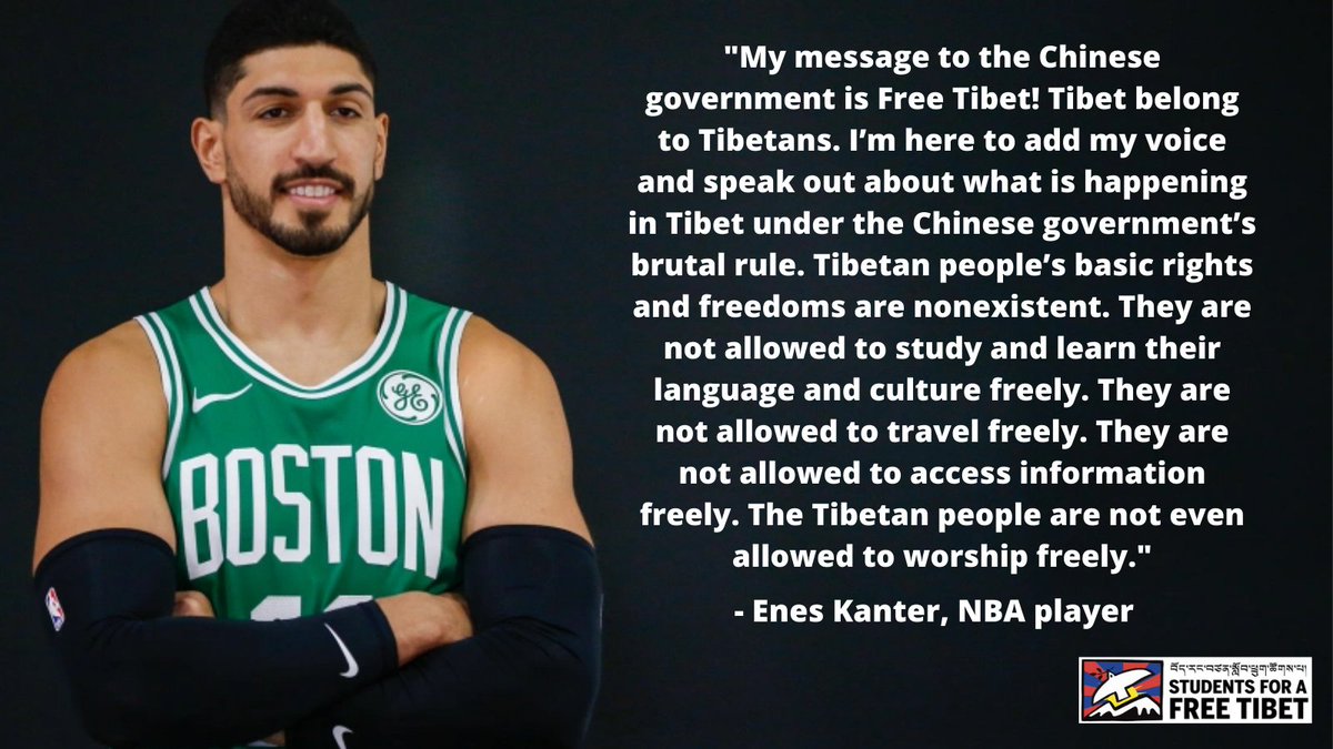 SFTHQ's tweet photo. 🚨BREAKING🚨

@EnesKanter releases a solidarity message for Tibet! 

Thank you Enes for your allyship and solidarity. From Tibet to Turkey, freedom for all! ✊🏽 

#FreeTibet https://t.co/ujGRBlsEyn