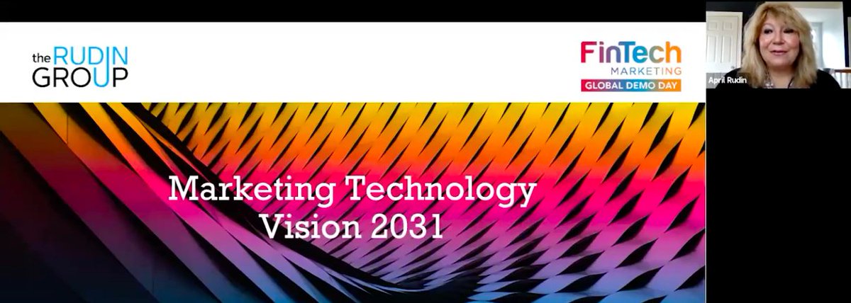 FinTech B2B Marketing (FinTech Marketing) (@fintechb2b) on Twitter photo Our final keynote session from April Rudin <a href="/TheRudinGroup/">🛫 April Rudin 🌏</a> is not to be missed, where April shares her vision of Martech in 2031! Thank you, April for sharing your brilliant insights with our members.
#martech #fintech #b2bmarketing Our final keynote session from April Rudin <a href="/TheRudinGroup/">🛫 April Rudin 🌏</a> is not to be missed, where April shares her vision of Martech in 2031! Thank you, April for sharing your brilliant insights with our members.
#martech #fintech #b2bmarketing