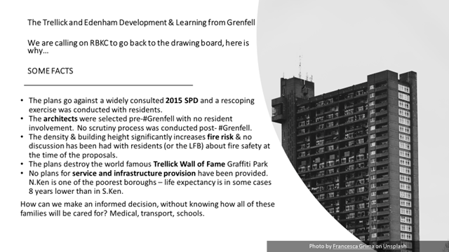gillkernick's tweet photo. 7. We are calling on @RBKC to go back to the drawing board and live up to it's post-#Grenfell promise to put #residents at heart of it's work.
#SaveTrellick #SaveEdenham https://t.co/LlBJ74QTrj