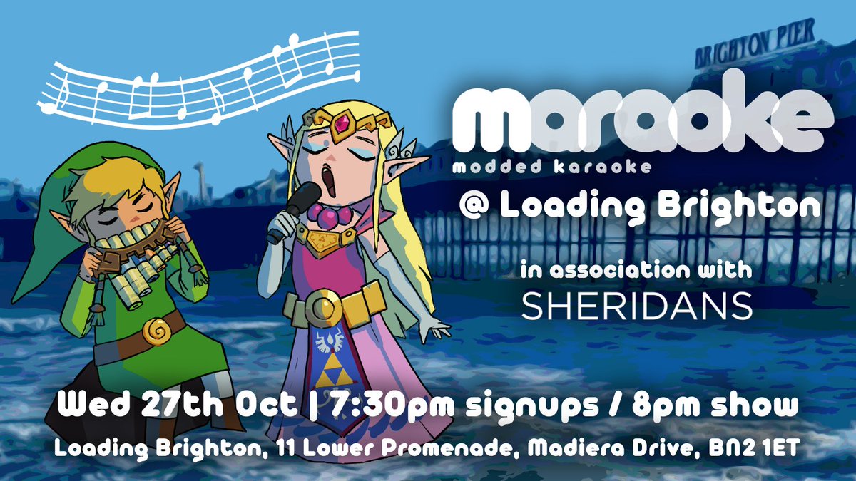 SingMaraoke's tweet photo. Maraoke finally reunites with @drinkrelaxplay for the BEST Develop Brighton party with all the drinking and #networking you could ask for! 🍻

Join us next Wednesday 27th from 7:30pm for a FREE night of seaside singing about videogames 🎤

More info 👉 https://t.co/oKfxDTHFsA https://t.co/rXn1zXF7lJ