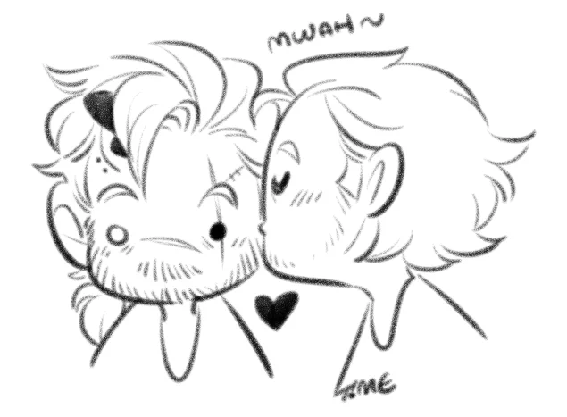 Goodnight smooches. #mgs #vkaz 