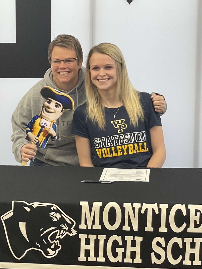 WPU_Volleyball's tweet photo. Starting off our 22’ Commit class with an outside hitter Emma Hyrick! We are so excited for next fall.💛💙🤩 https://t.co/zqyjEM1Mgc