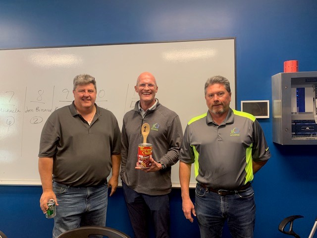envelopgroup's tweet photo. What a great day for the Annual Chili Cook-Off!  We had 11 entries and the competition was fierce!  Congratulations to our winner, President Travis Ihnen who swears he did not bribe anyone for votes!
#chili #competitivespirit https://t.co/51Bec636di
