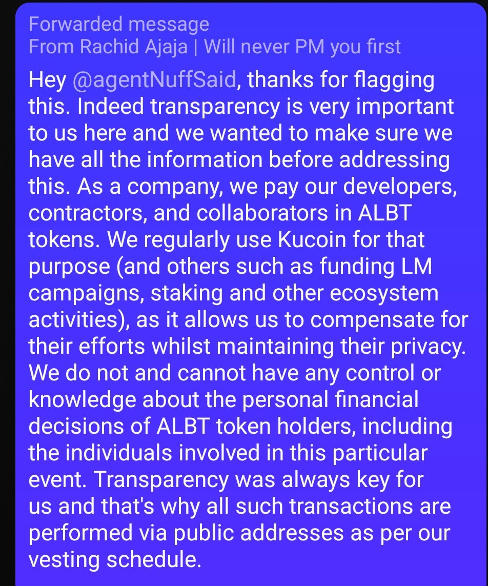 albtmaxi's tweet photo. i wasn't actually gonna do this i just said it as a joke, but people won't stop asking about this fud so here's the eli5 thread breaking down every sentence of @AjajaRachid's response.

this is an unofficial thread just to gas on the clowns lmfao #nomercy https://t.co/YW150NuyhS