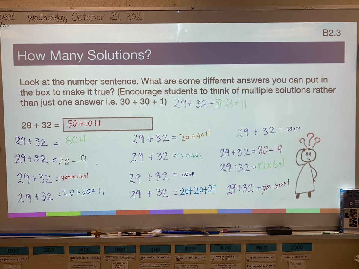 AmyWara's tweet photo. Student: “YES! Look at all the solutions we are coming up with!” Music to this teacher’s ears! @kcookclass @OrchardParkPS @scdsb @scdsbmath https://t.co/HQN4JiAps6