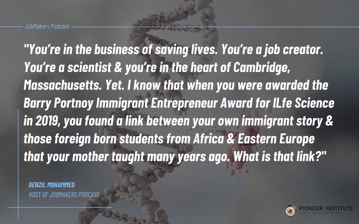 PioneerBoston's tweet photo. We sat down w/ Dr. Bernat Olle, co-founder & CEO of @VedantaBio, on JobMakers #podcast to discuss his journey from Spain to MA & his career in #bioscience. What are his thoughts on the US #immigration system? Tune in: https://t.co/JwX0CUpngQ #MAhealth #biotech @bernatolle https://t.co/4zmPxo2mql
