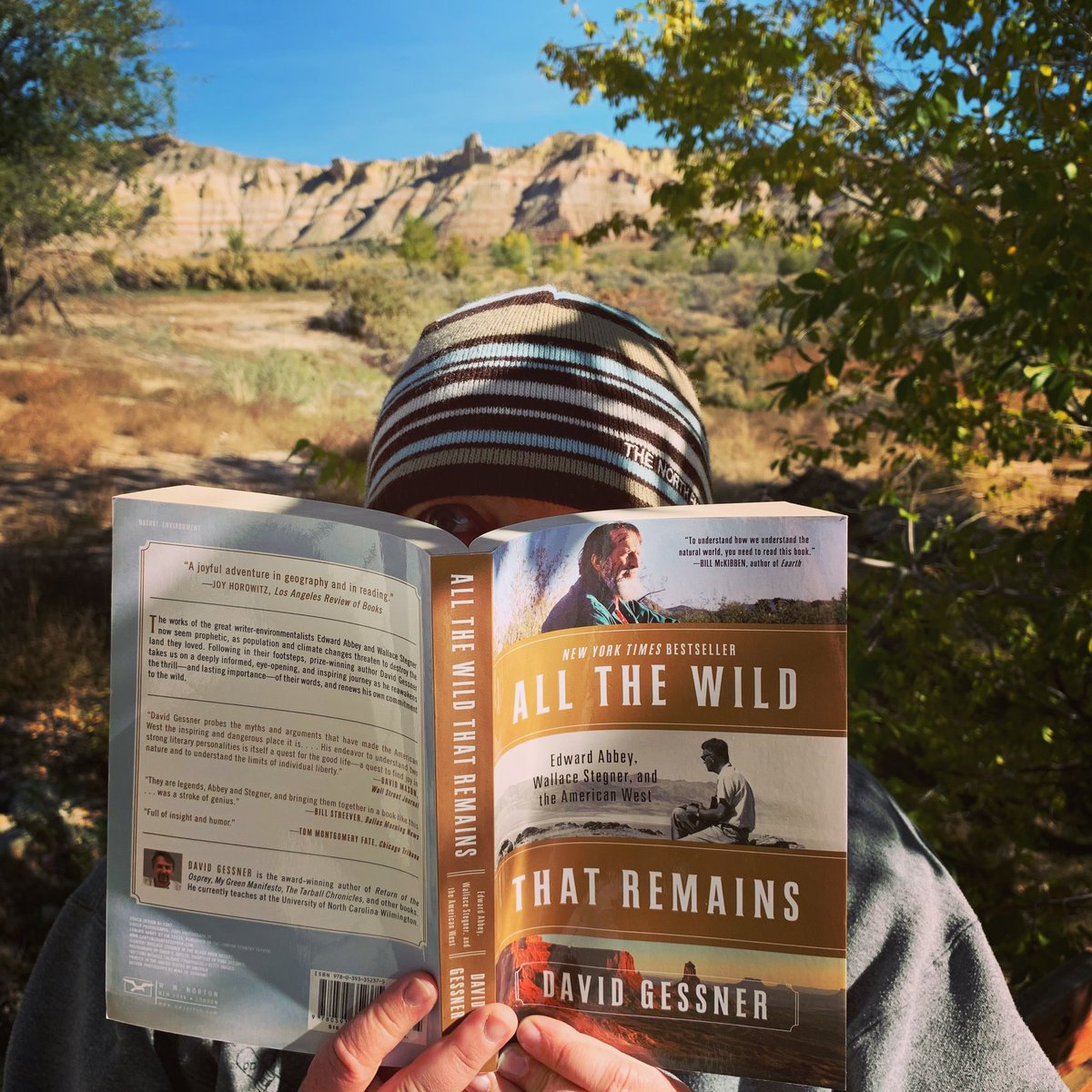 It’s #beutahful out there! Time to #gooutside ! And what better companion than All the Wild That Remains? This book is an homage to the west and to the great writers that defended it, #edwardabbey and #wallacestegner . 🏜📚❤️ 
#bn #bnbuzz #mybn  #gooutsideandplay #utah
