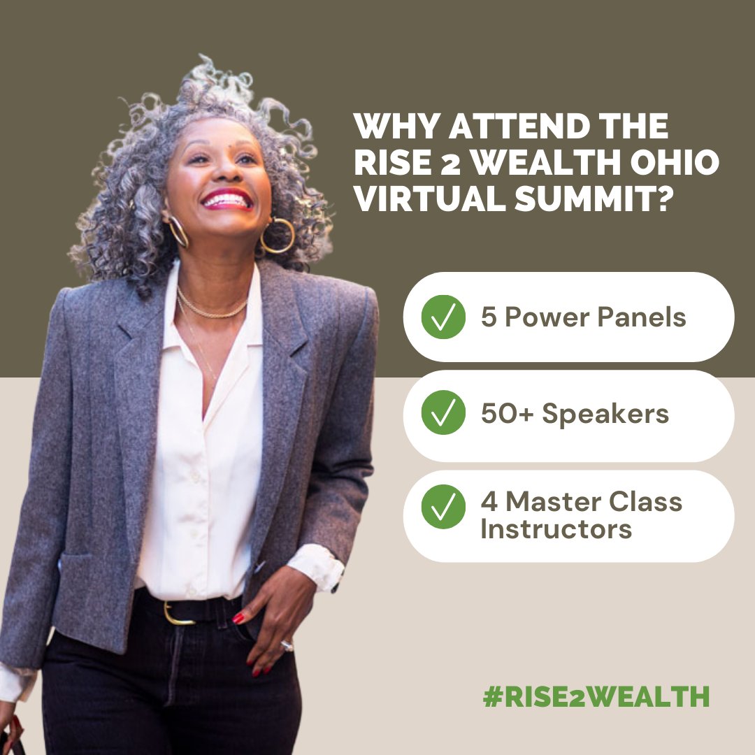 It’s time to level up your finances, career, business and wellness! Join 50+ speakers and panelists at the #Rise2Wealth. Join us for our first virtual summit on Nov. 6: abbeohio.com/rise-to-wealth…