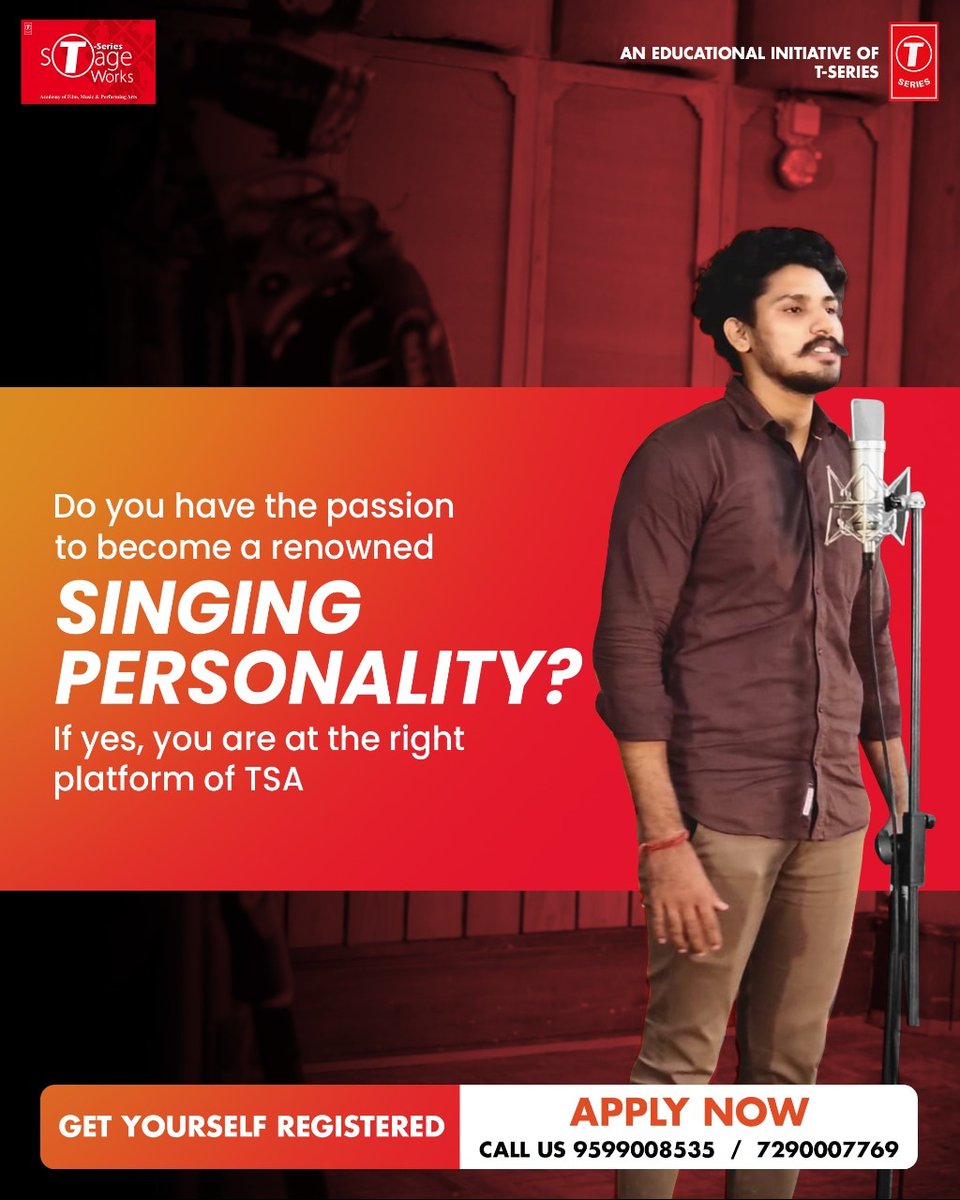 TStageWorks's tweet photo. Do you have the passion for singing 🎤?
👉You are one tap away to full fill your dream career in #Singing.
▶️ Join India's biggest #Music Academy #tseriesstageworksacademy Now !
📞Call on : 9599008535
Or visit https://t.co/1B9V0dP9iA
.
.
.
#singingschool🎶🎤 #vocalclasses https://t.co/ZJ8xbBGUZt