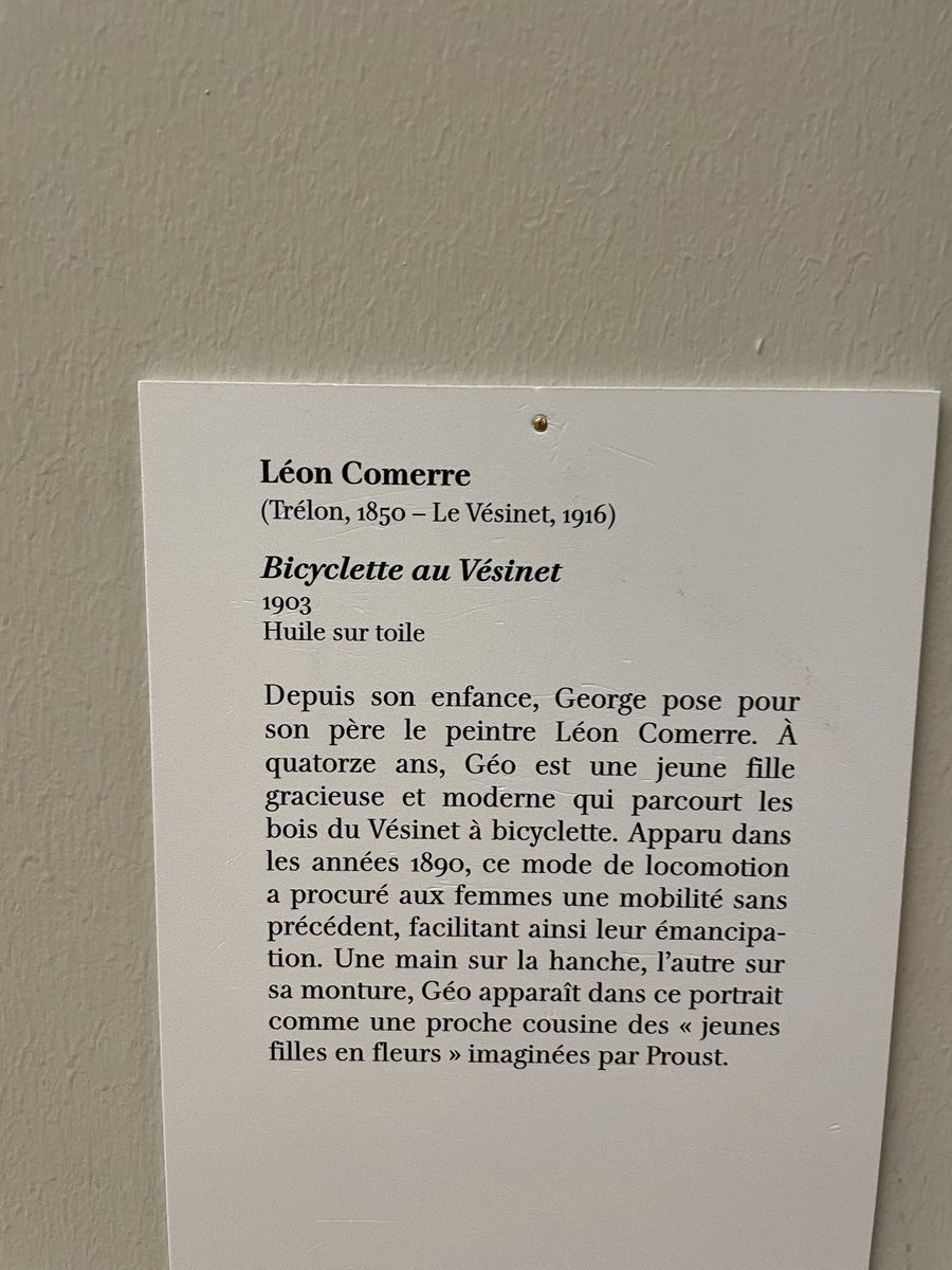 Léon Comerre, Bicyclette au Vesinet, 1903. George, fille moderne, pose pour son père. #PetitPalais ⁦<a href="/CoolBikeArt1/">Cool Bike Art</a>⁩