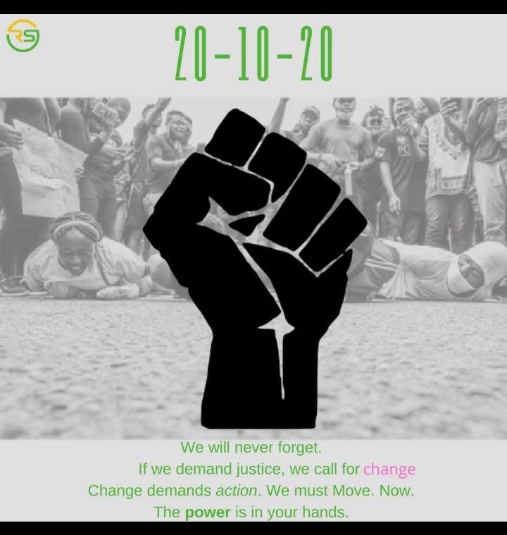 Rsteadypro's tweet photo. 1 year on we remember the EndSars protest and the Lekki Tollgate massacre that cut them brutally short. One year on, the gap between what the protesters stood for and the continued culture of injustice, unaccountability and indifference has never been greater.

#EndSARSMemorial https://t.co/gYTAB0o7mZ