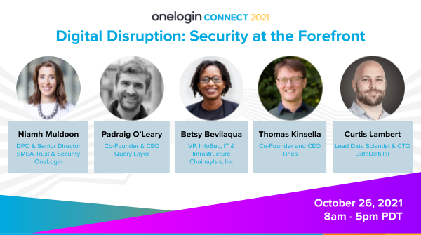OneLogin's tweet photo. This #OneLoginConnect panel discussion features our own @NiamhVianney and special guests from @QueryLayer, @tines_io, @datadistillr, and more. 

Don't miss it! https://t.co/KaRniLctWy https://t.co/WUwCxfIoo0
