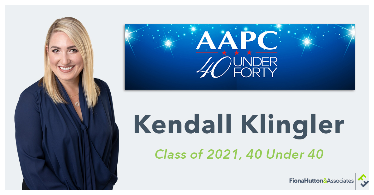 FHutton_Assoc's tweet photo. Congratulations to our very own SVP Kendall Klingler on being named one of @TheAAPC's 40 under 40! We are so proud and always thankful for Kendall’s grit, determination and commitment to our firm and the clients we serve. Well deserved! #2021Pollies #CrushingIt #PublicAffairs https://t.co/qb3Bs05gDM