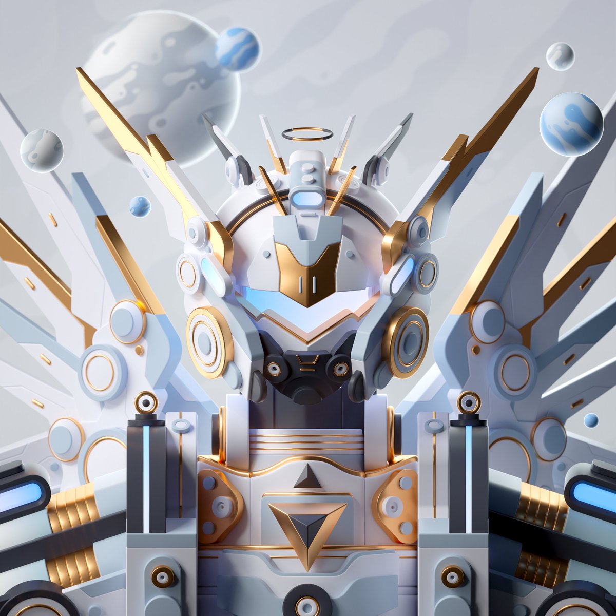 MekaVerse's tweet image. The Majestic Mirage "Horus" God of heaven.👼🌦️
Legendary Meka are coming soon this week. 💎✨