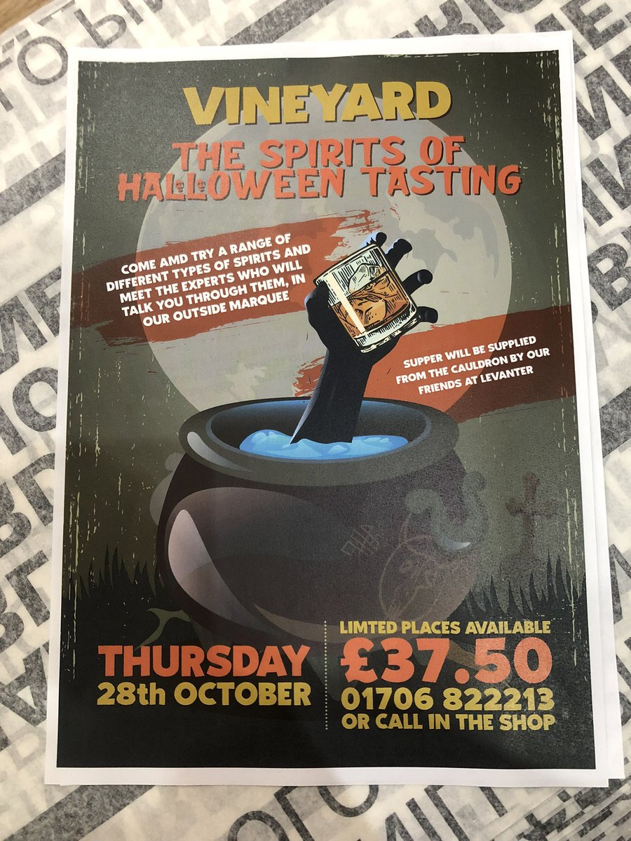 Don’t forgot out Spirits tasting is next week 👻🎃 Start your Halloween weekend of in style !! Tickets still available , just give us a message to book 🥃🍸