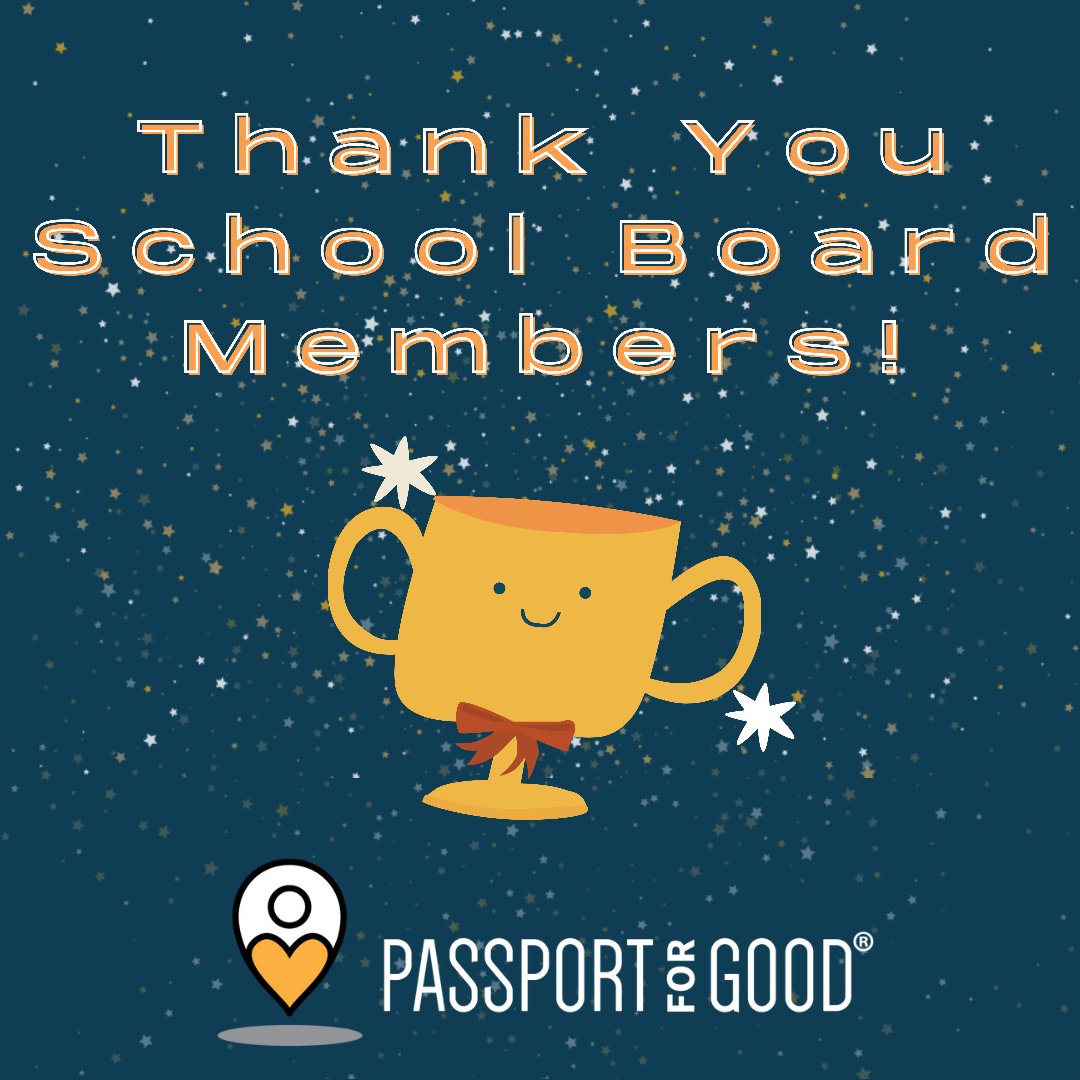It’s #schoolboardrecognitionweek

Passport For Good thanks all NYS School Board members for their ongoing commitment and service to their districts and communities.

Thank you for everything you do to help students across NYS.

#schoolboardrecognitionweek #doinggoodhere