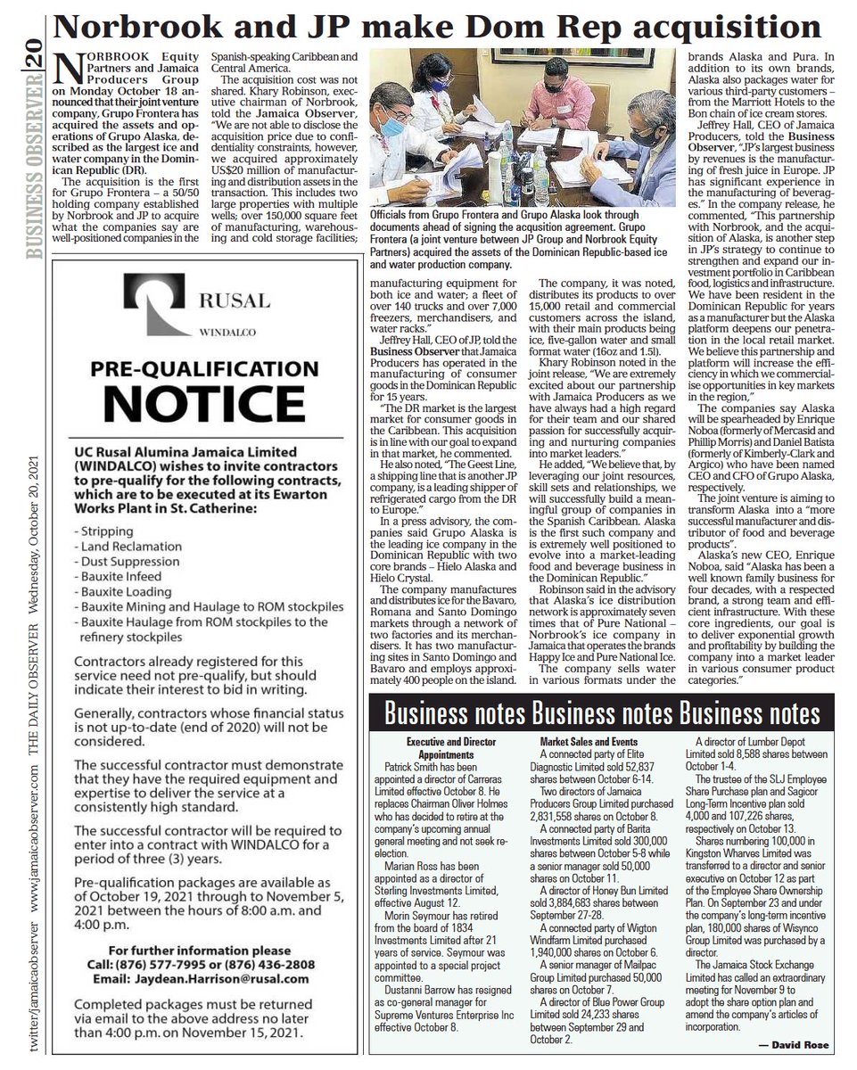 So proud of the Norbrook team! We have grown tremendously at home, but planting the Jamaican flag in the largest Caribbean economy is a new ‘frontier’. There is no reward without challenge or risk. We’re up for the challenge!