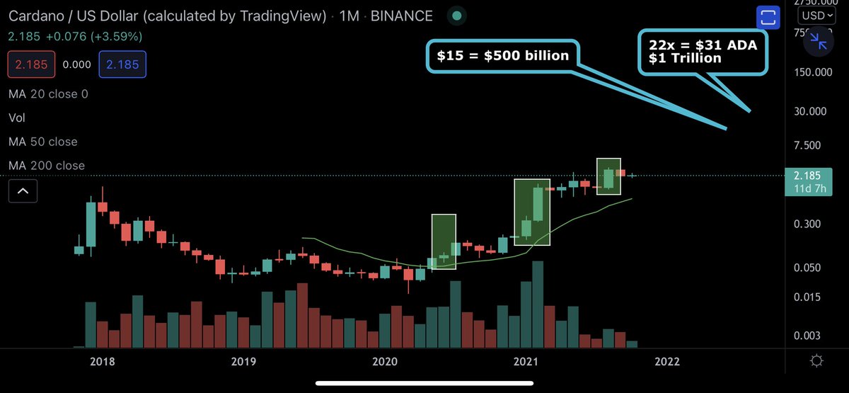 dangambardello's tweet photo. $ADA on the monthly chart 😳

Zoom out 🔭 https://t.co/xnzLhZ3VtC