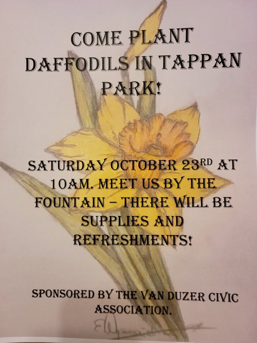 Help plant bulbs now for a beautiful display next Spring!

#TheDaffodilProject #DaffodilProject #NY4P #NewYorkersForParks #TappenPark #downtownSInyc #Stapleton <a href="/NY4P/">New Yorkers for Parks</a> <a href="/VanDuzerCivic/">VanDuzerCivic</a>