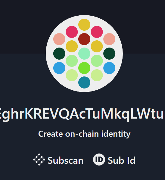Tricky_NFTs's tweet photo. #techsplaining $KSM:
how to add an #accountname (identity) to your unreadable address in 30 secs?
0. have ~ 0.00X KSM on the account
1. open https://t.co/HsrbreuG7N
2. click on "create on-chain identity"
3. set and sign
✅
-> retweet this to get some more names in the game!🤖 https://t.co/7psIoCjUnp