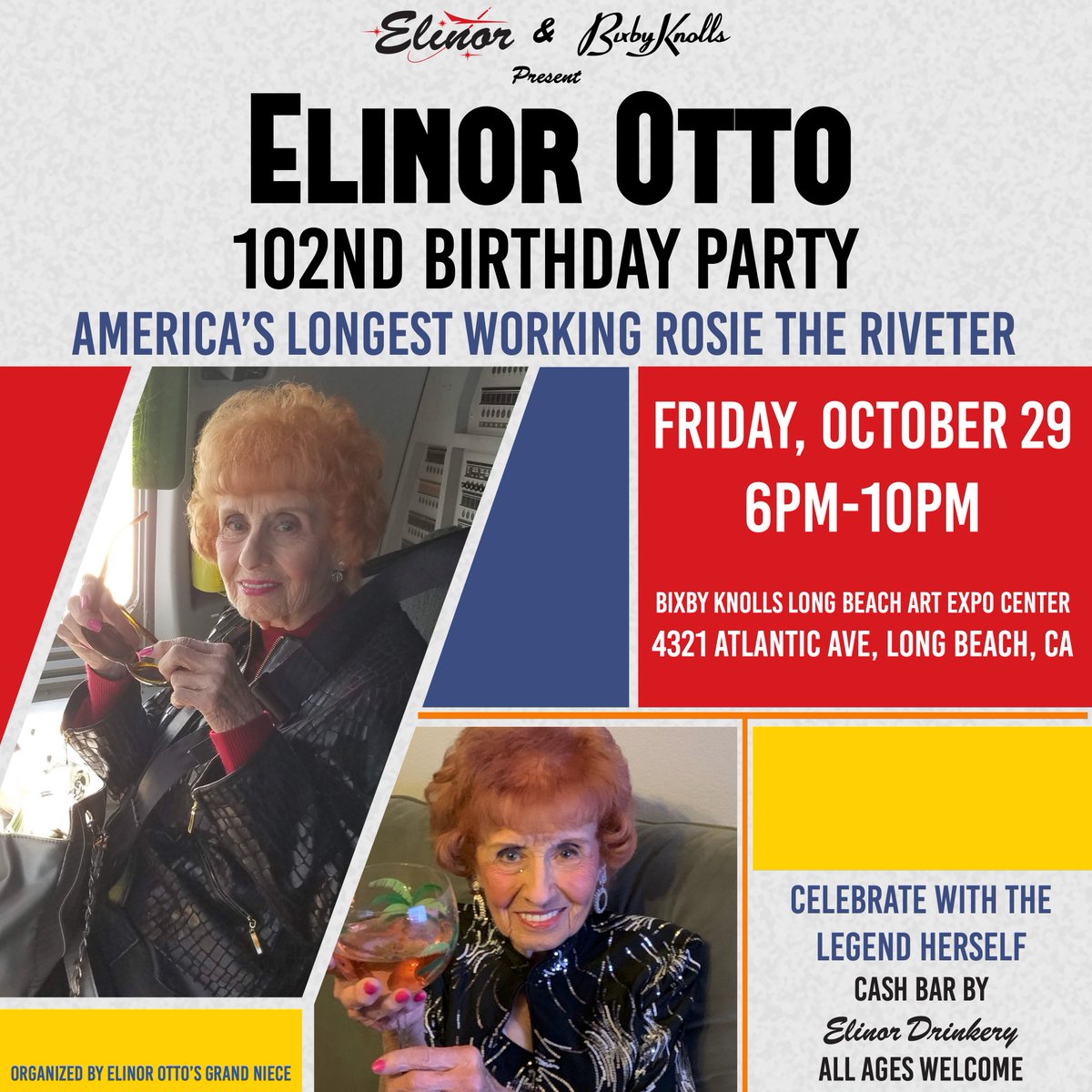 Friday, October 29 - we'll see you in Bixby Knolls for Elinor Otto's 102nd Birthday Party
madebymillworks.com/blogs/events-1…