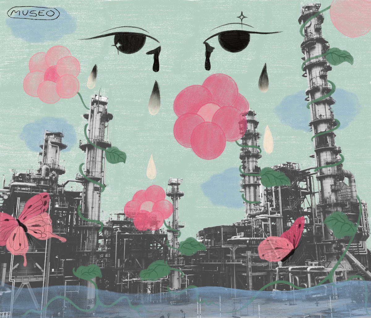 greenpeacemx's tweet photo. Ante los proyectos de muerte que contaminan el aire, envenenan el agua y nos roban nuestro futuro, ilustradores de todo el país imaginaron cómo serían los territorios si en lugar de ver petróleo, viéramos manglares, y en lugar de ver desechos industriales, viéramos ríos vivos. https://t.co/8wHjing9jr