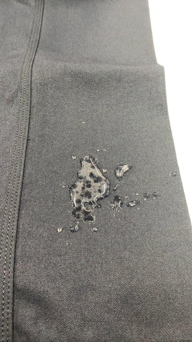 JeffKnobbe's tweet photo. @yourturnoutgear @jhudson82 @TheRovingSkip @EPA @EPAMichaelRegan @gfpeaslee @StationPride @LastCall_LCF @NotreDame How do I know if my station wear has the optional finish?  Pour a few drops of water on you short or pants. If it beads up it has a finish. This is a brand new pair of 100% Nomex station wear pants. Yep it has a finish. https://t.co/RPT6qvob7x