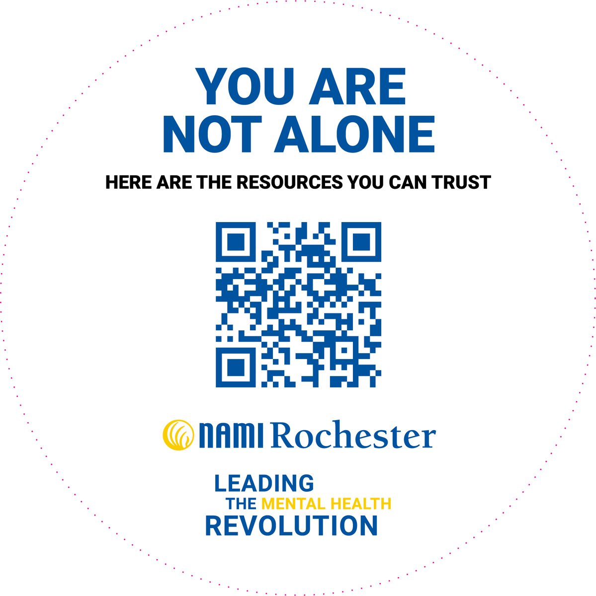 KindnessChamps's tweet photo. To help people access #mentalhealth supports the incredible @namirochesterny created resource cards, coasters, and stickers with lifesaving information via a #QR code to help. #Rochester #NY #mentalillness #stopthestigma #fightintheopen #youmatter❤️ https://t.co/4nKLu0nJsf