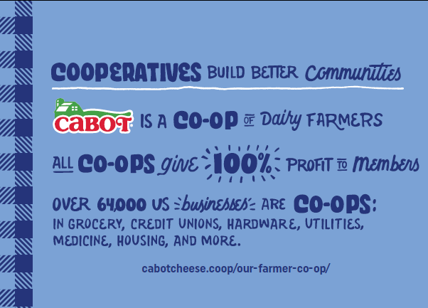 In celebration of  Co-operative Month, <a href="/cabotcheese/">Cabot Creamery Co-operative</a> Co-operative is doing a giveaway. Tell us the name of the co-op where you are a member and you will be eligible to win a Cabot Cheese gift box. Up to 100 winners will be selected at random. Enter here at lnkd.in/eUqUpmP9.