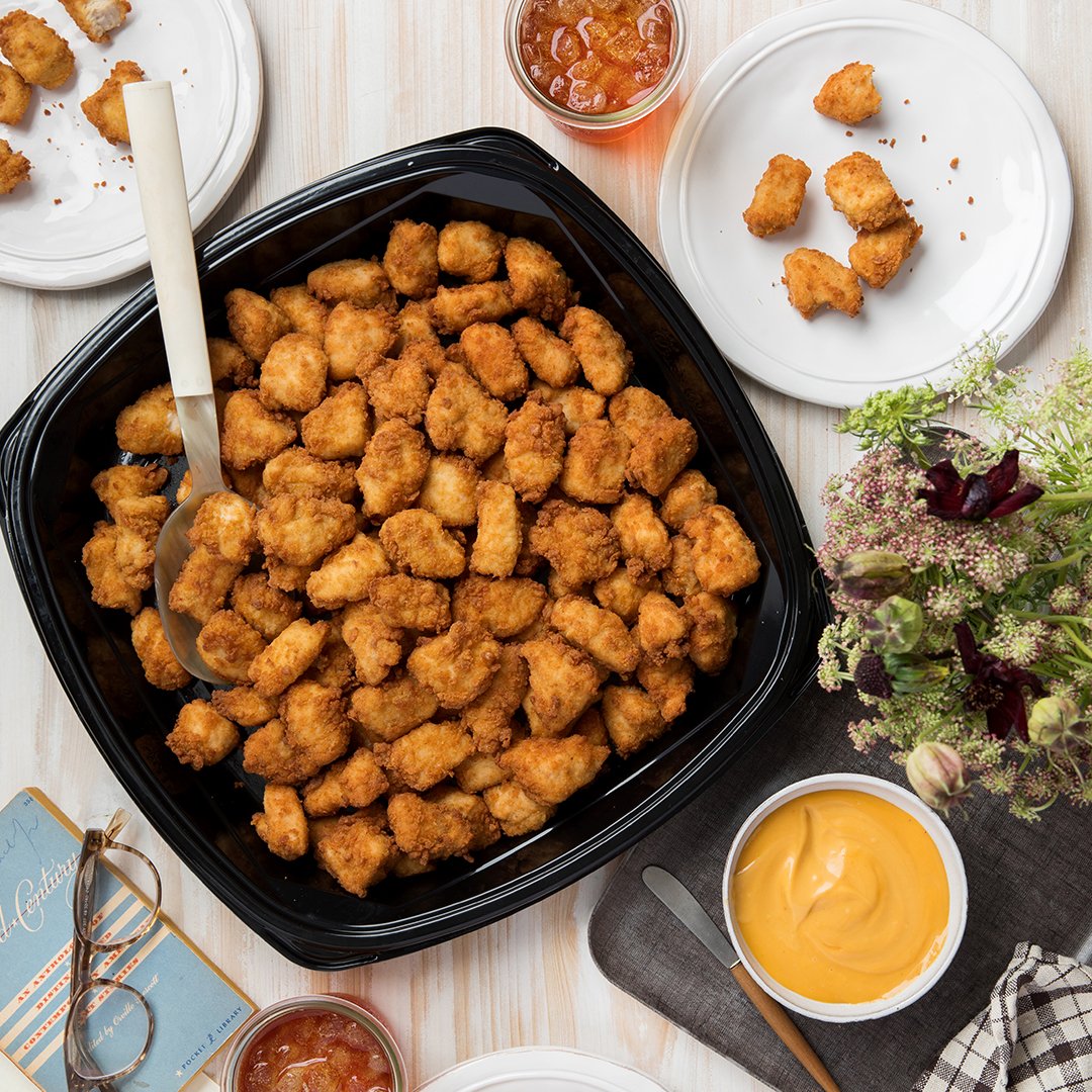 CFACamden's tweet photo. Don’t forget — Nugget Trays go great with leftovers. Order a Catering Tray today. https://t.co/q2bFNe530z