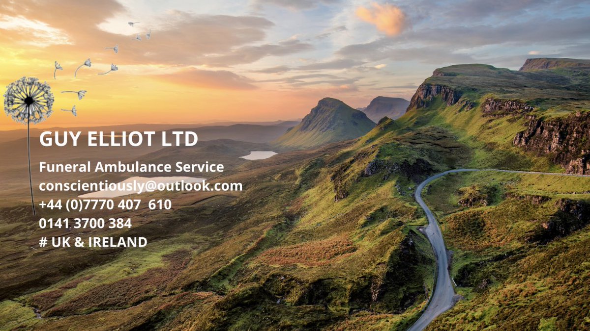 GuyElliotRepat's tweet photo. We have Funeral Private Ambulances regularly travelling throught the Scottish Highlands, Greater London & Belfast.
#CaringCompassionateConscientious
#PassionateAboutTheProfessionWeServe https://t.co/9biBPxfOBP