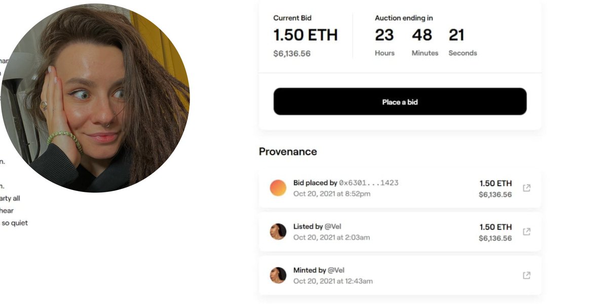 velpokes's tweet photo. OMG! I just got the bid on Changes² by @ddaavvee1234 
Less than 24 hours have passed since the drop on @withFND ! 😱 
Thank you so much Dave! 

https://t.co/j7uBz6Ppn7

#NFTCommunity #nftcollector https://t.co/GTnlQyVhqI