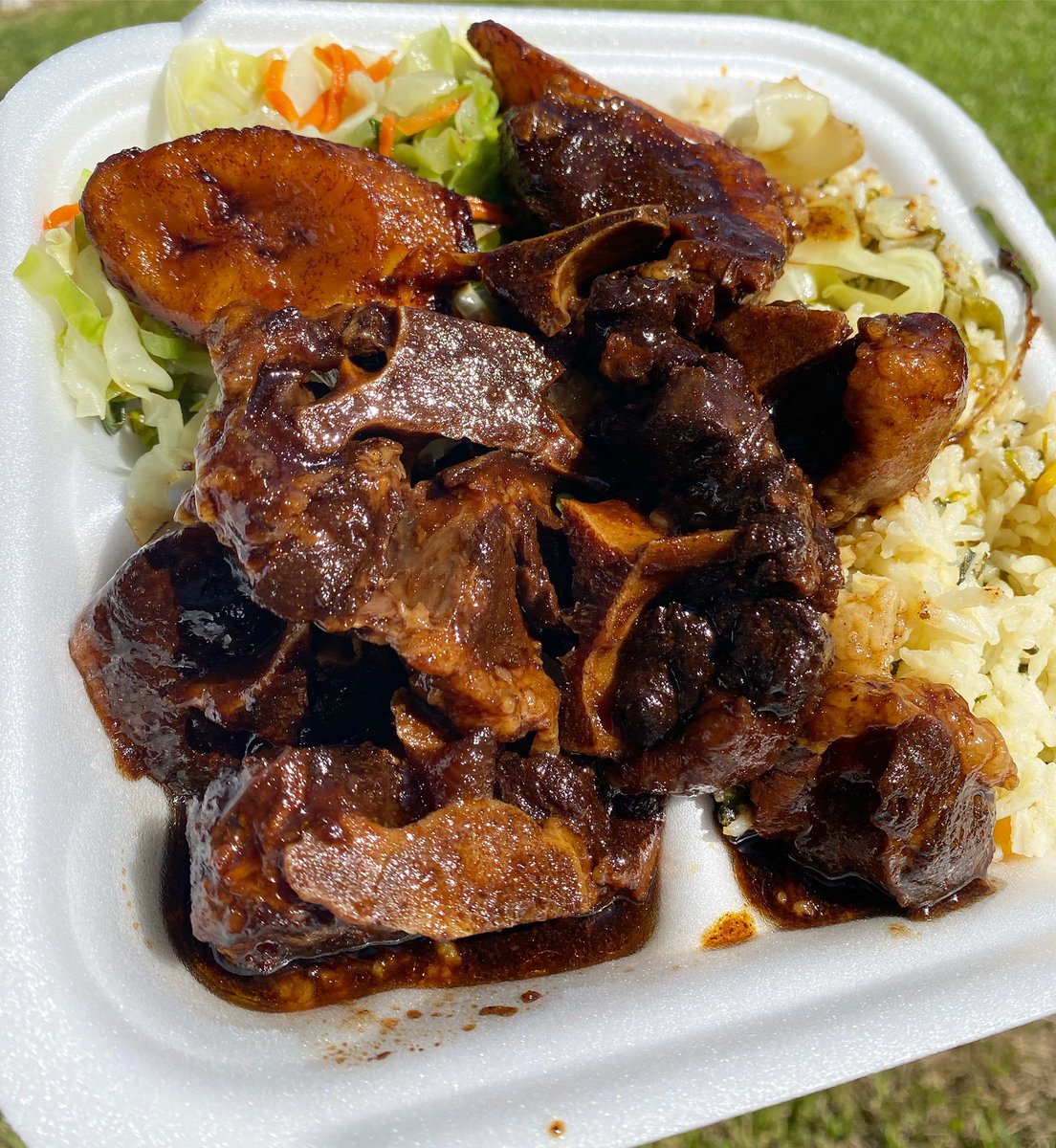 GoldenKrust's tweet image. We’re not one to brag but… this braised Oxtail meal is 🔥🌴.

#GoldenKrust #BraisedOxtail #CookedFromScratch