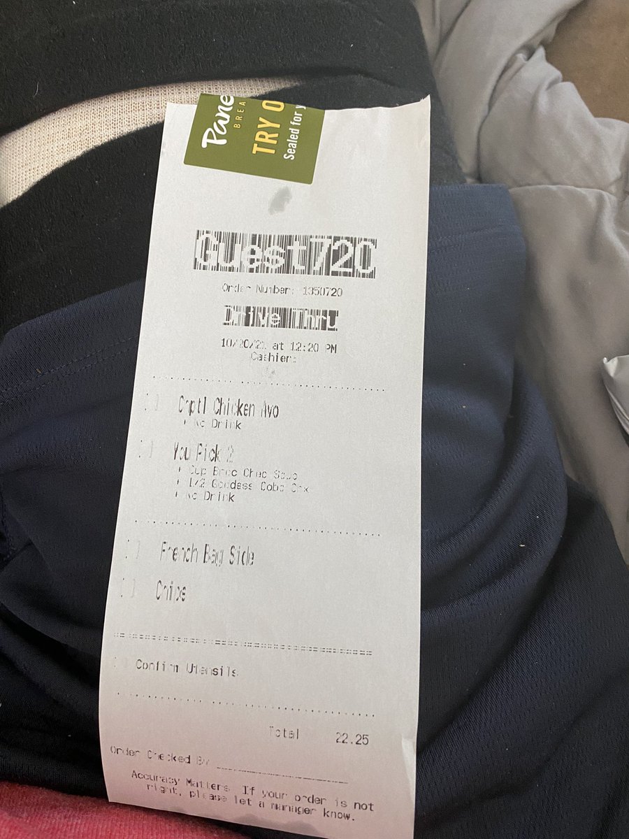 bigsimp18's tweet photo. @askpanera @panerabread Location 96 white bridge road, Nashville TN. It was a drive through, attached is receipt. Please refund full amount as what was provided was not a meal/what we ordered https://t.co/UykiaKSGvk
