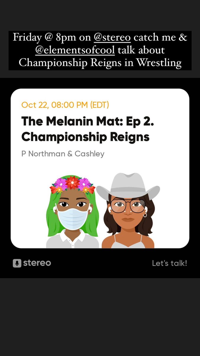 On Friday @ 8pm catch me & @ElementsOfCool on @app_stereo  talking about all things wrestling. This week we will go into “Nikki Bella vs Roman Reigns, are their Title reigns similar?” https://t.co/mA8JlTkTcf