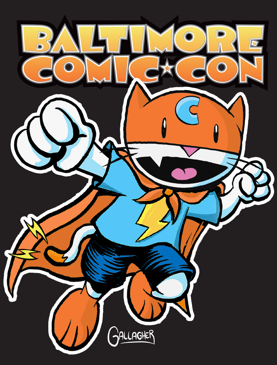 johnbgallagher's tweet photo. Baltimore Comic-Con Exclusive Max Meow Shirt! There are just 2 days until BCC21, and not only will the Cat Crusader be on the show program, there is an EXCLUSIVE BCC Max Meow shirt for sale-- this weekend only! @baltimorecomics @RHKidsGraphic @RHCBEducators https://t.co/ryZAqCqm6t