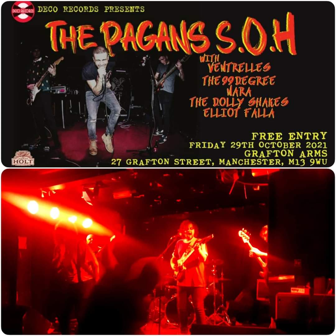 On the 29th of October, at <a href="/thegraftonmcr/">TheGraftonArms</a>, <a href="/the_pagans/">The Pagans S.O.H</a> play.

Support from <a href="/Ventrellesound/">Ventrelles</a> <a href="/The99Degree/">The 99 Degree</a> <a href="/girlcrush/">ACAB NYC Scanner</a>. <a href="/TheDollyShakes/">The Dolly Shakes</a> + Elliot Falla.

FREE!!

#Manchestermusicscene #Manchesterevents #Manchester #livemusic #Wearemanchester