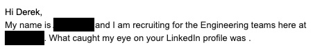 I like this recruiting pitch because it feels honest.